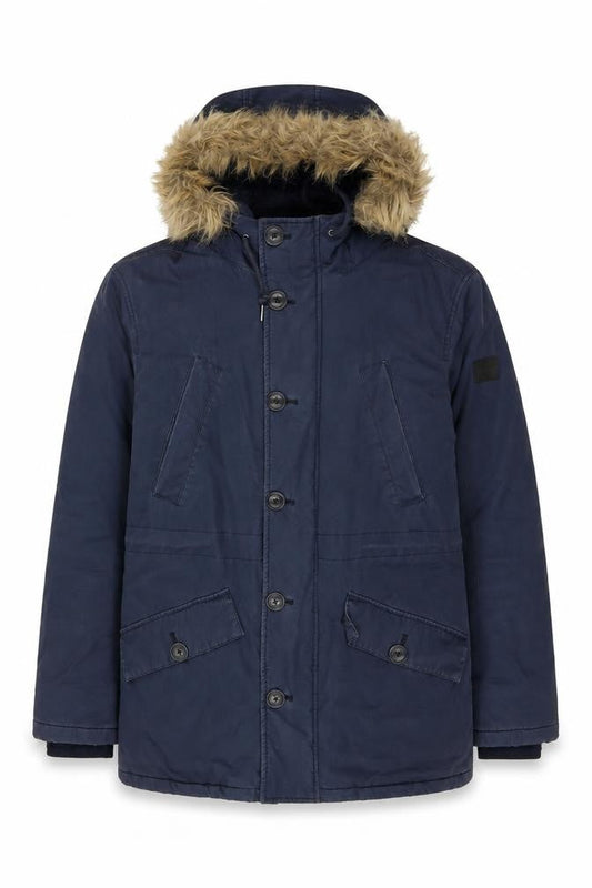 Mens UK Size S Farah Blue Parka Coat