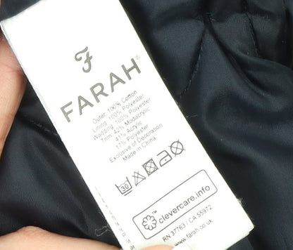 Mens UK Size S Farah Blue Parka Coat