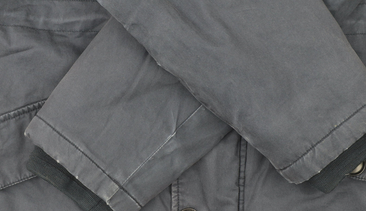 Mens UK Size S Farah Blue Parka Coat
