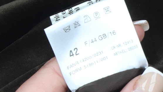 Basler Women's Brown Velvet Single-Breasted Blazer UK 16