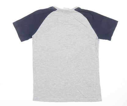 Russell Athletic Boys Grey Graphic Logo T-Shirt 10-11 Years Short Sleeve