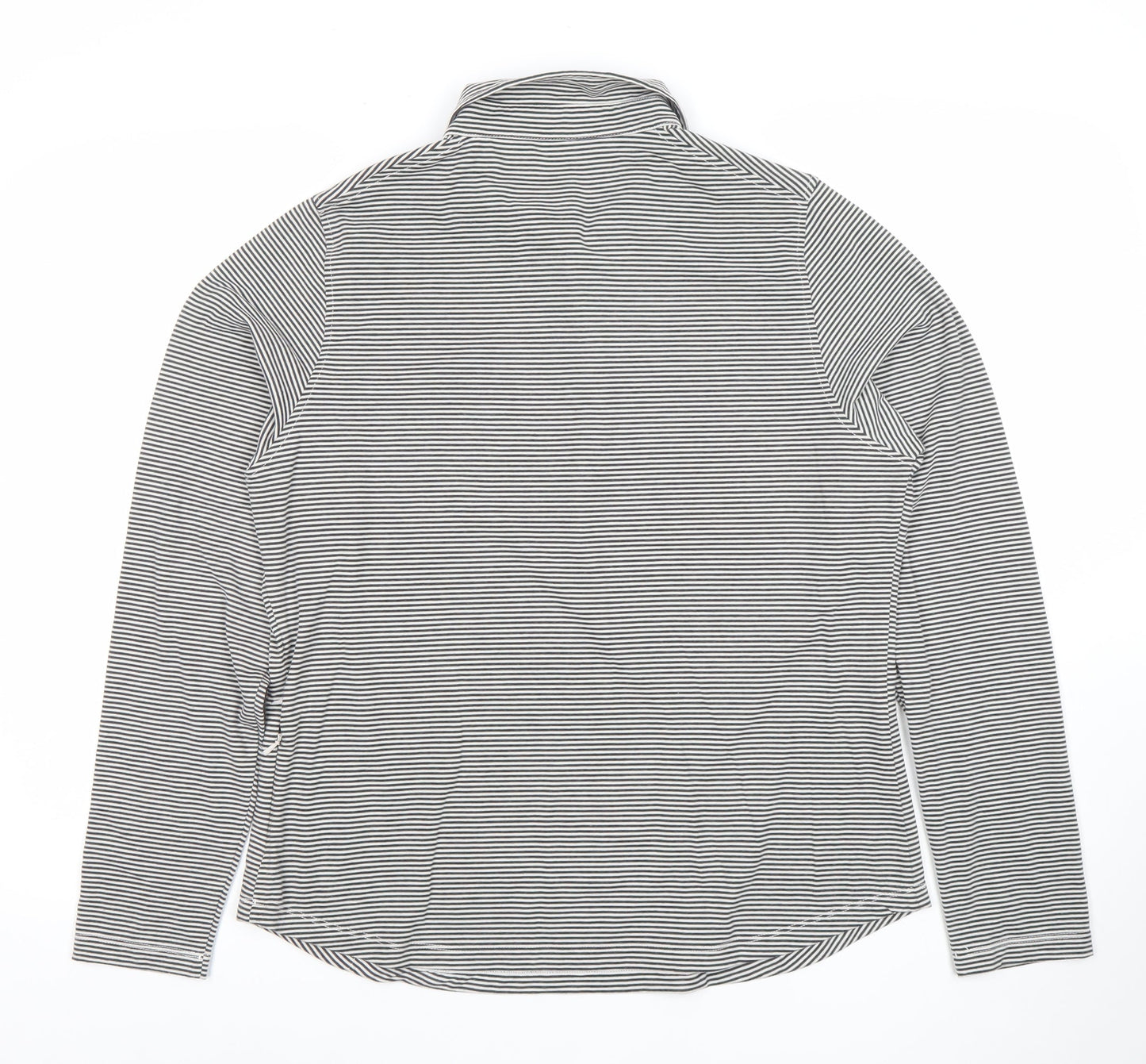 Rohan Womens Grey Striped Size 16 Long Sleeve Polo Activewear Top