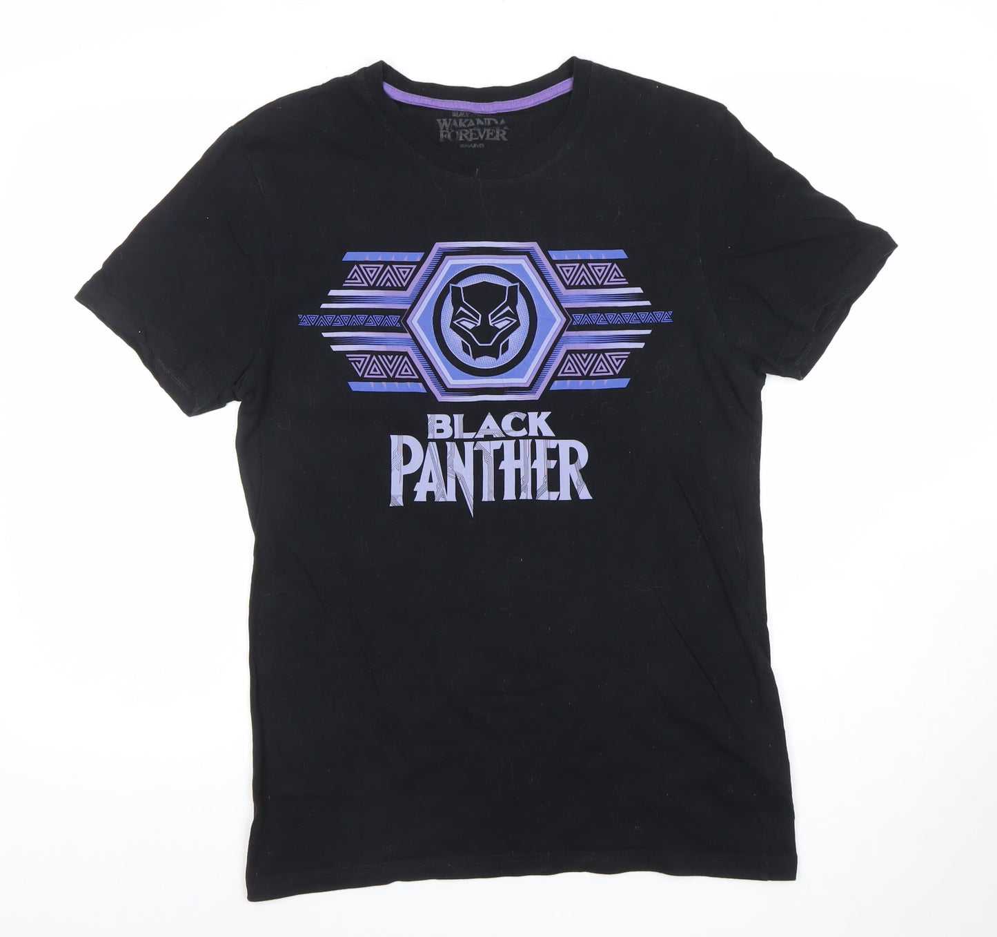 Mens UK Size S Marvel Black  T-Shirt