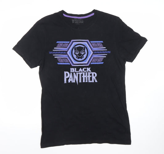 Mens UK Size S Marvel Black  T-Shirt