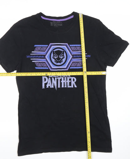 Mens UK Size S Marvel Black  T-Shirt