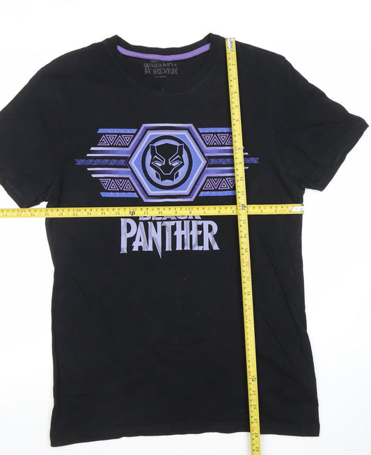 Mens UK Size S Marvel Black  T-Shirt