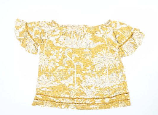 Womens UK Size 16 NEXT Yellow Tunic Blouse