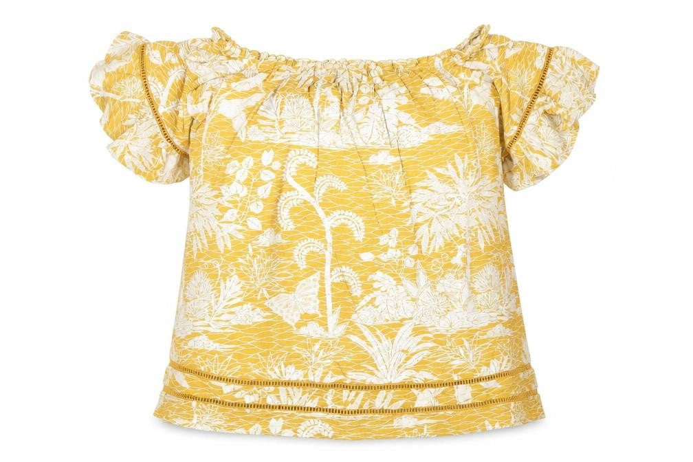 Womens UK Size 16 NEXT Yellow Tunic Blouse