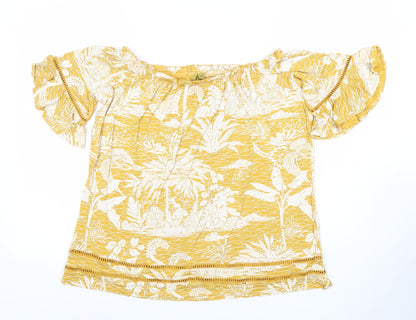 Womens UK Size 16 NEXT Yellow Tunic Blouse