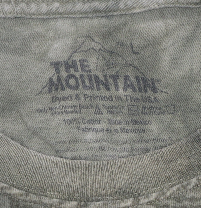 The Mountain Men’s Green Dog Headphones Graphic T-Shirt Size L