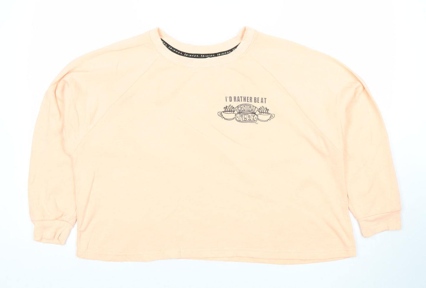 Womens UK Size S FRIENDS Beige Pullover Sweatshirt
