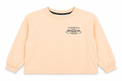 Womens UK Size S FRIENDS Beige Pullover Sweatshirt