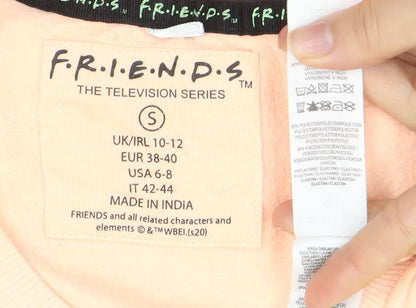 Womens UK Size S FRIENDS Beige Pullover Sweatshirt