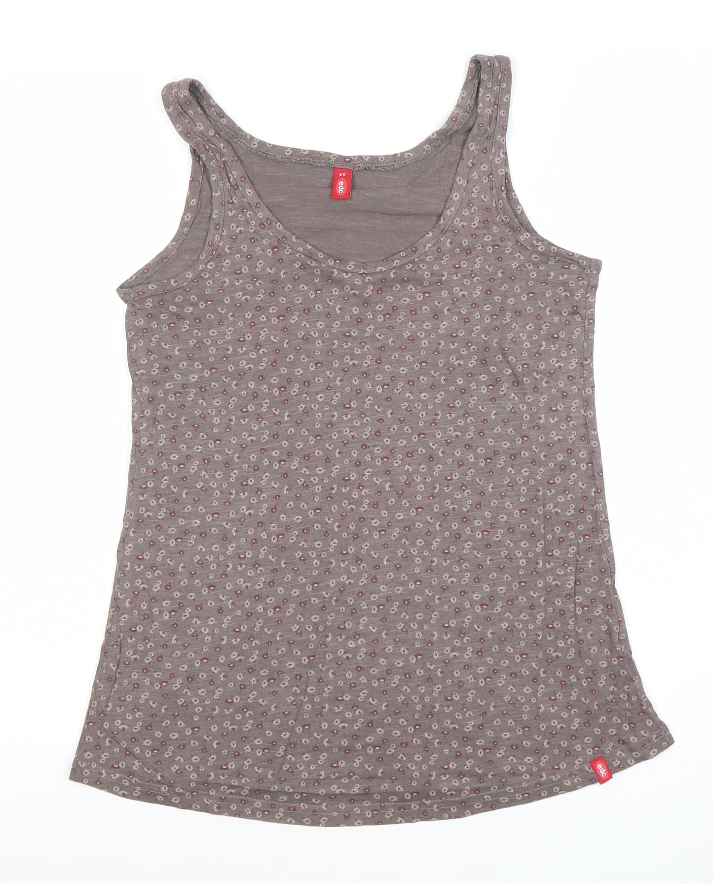 Womens UK Size XS EDC Brown Basic Tank