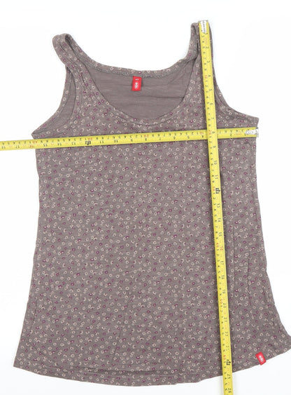 Womens UK Size XS EDC Brown Basic Tank