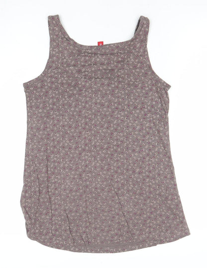 Womens UK Size XS EDC Brown Basic Tank