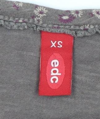 Womens UK Size XS EDC Brown Basic Tank