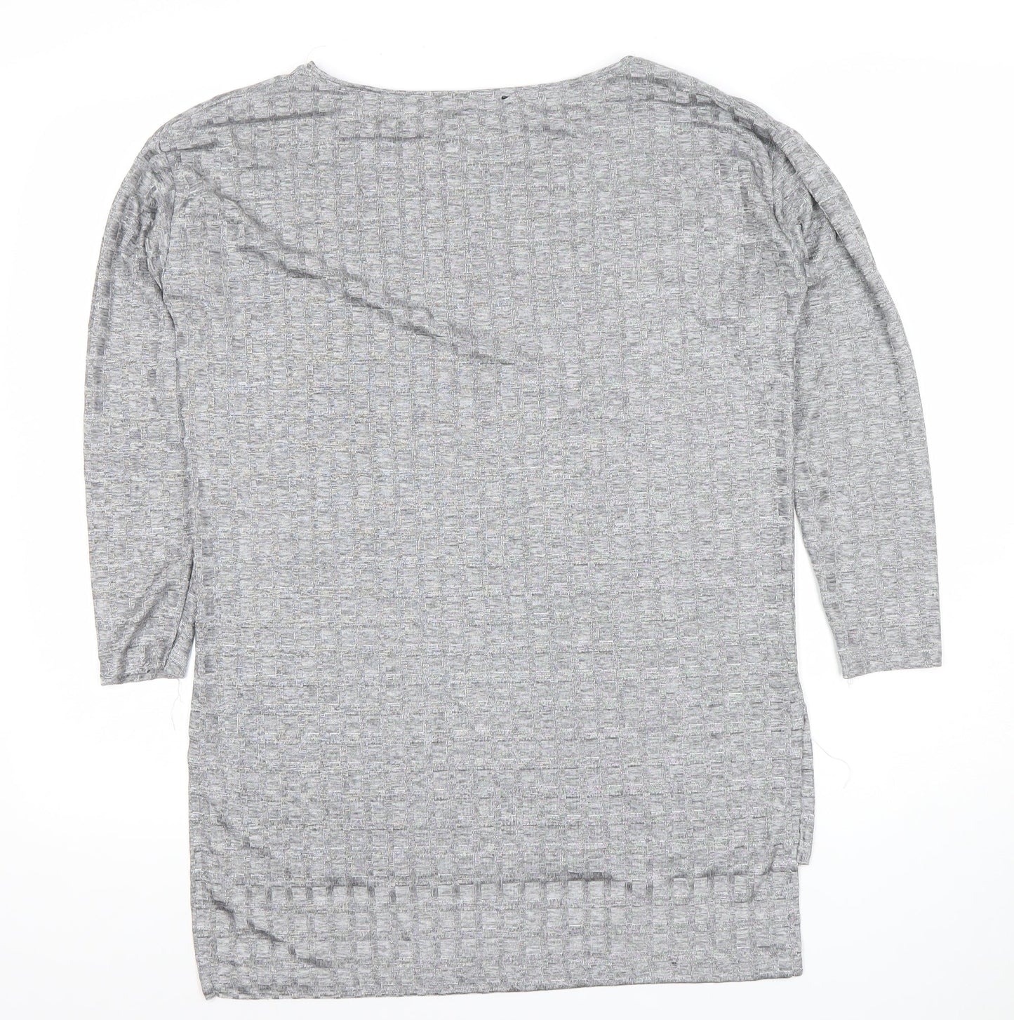 Womens UK Size 10 Zara Grey Basic T-Shirt
