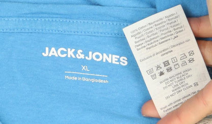 Mens UK Size XL JACK & JONES Blue  T-Shirt