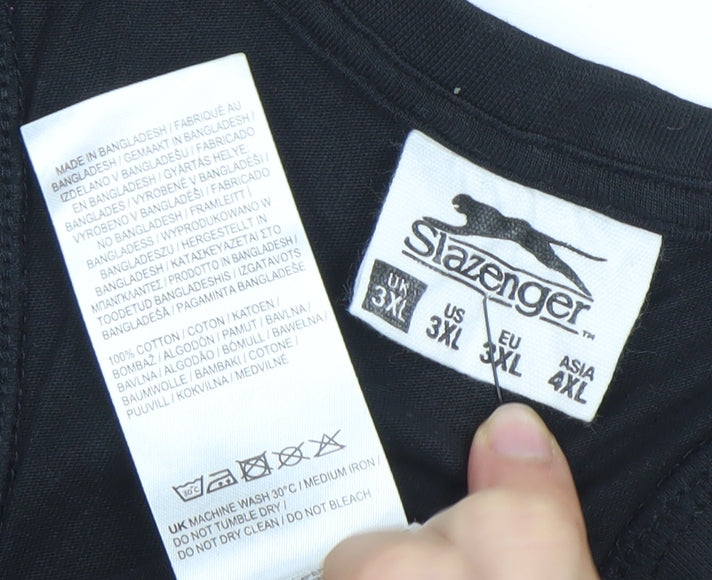 Mens UK Size 3XL Slazenger Black  T-Shirt