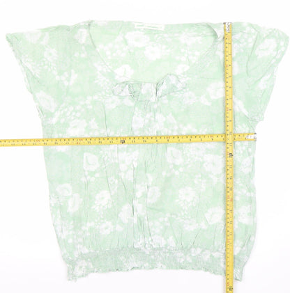 Womens UK Size 14 NEXT Green Tunic Blouse