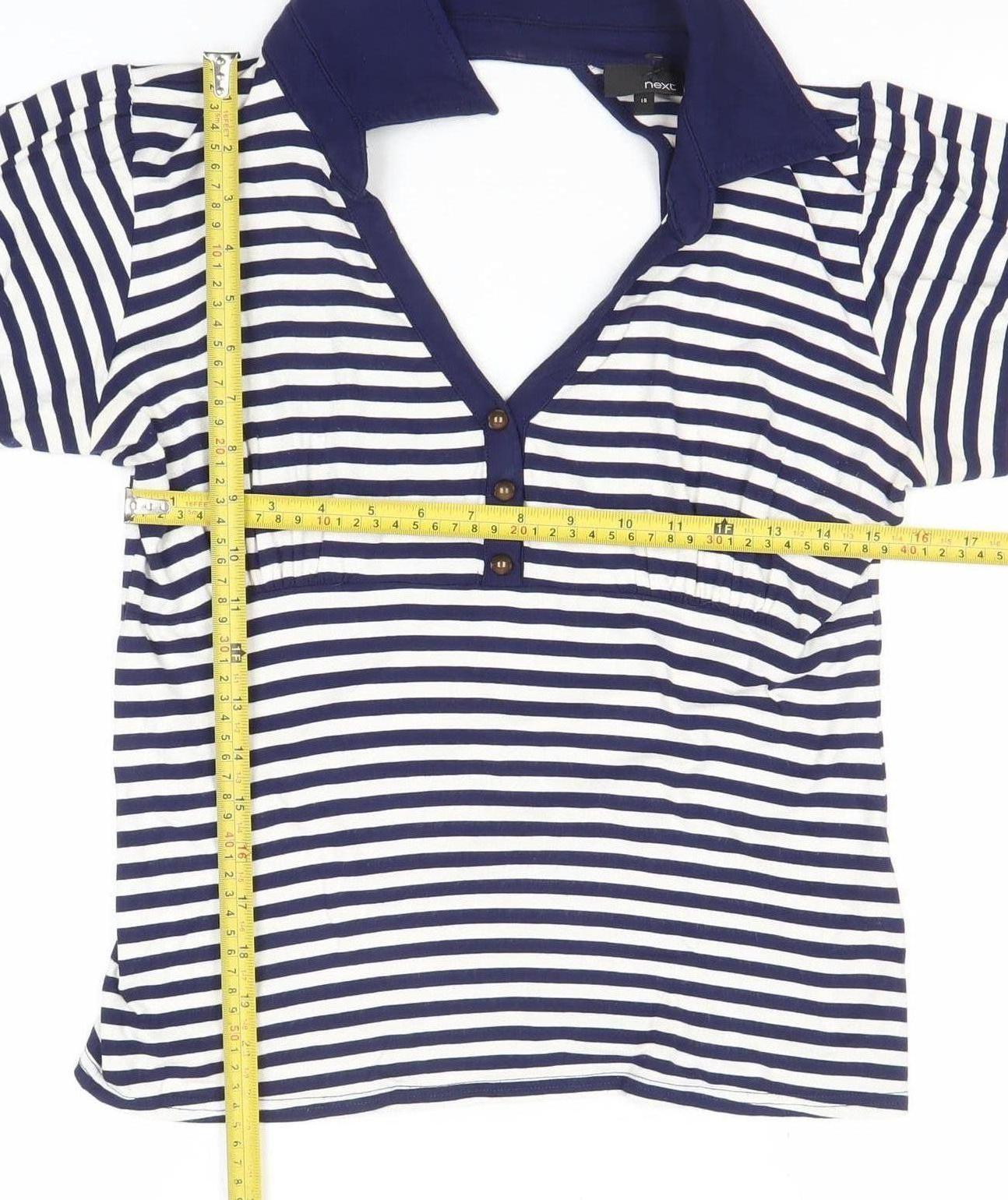 Womens UK Size 16 NEXT Blue Basic T-Shirt