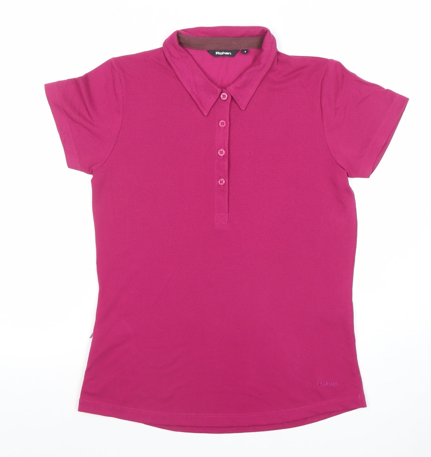 Womens UK Size 8 Rohan Pink Basic Polo