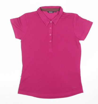 Womens UK Size 8 Rohan Pink Basic Polo