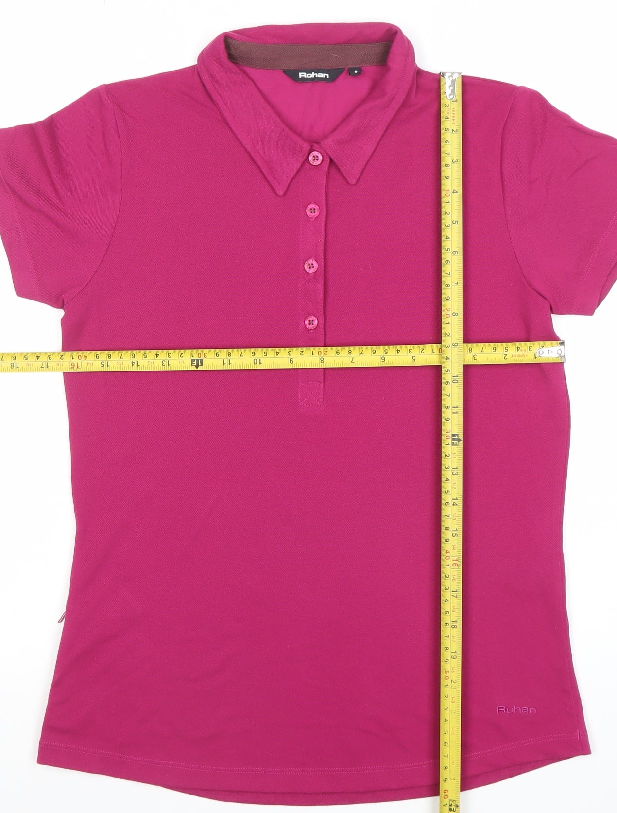 Womens UK Size 8 Rohan Pink Basic Polo