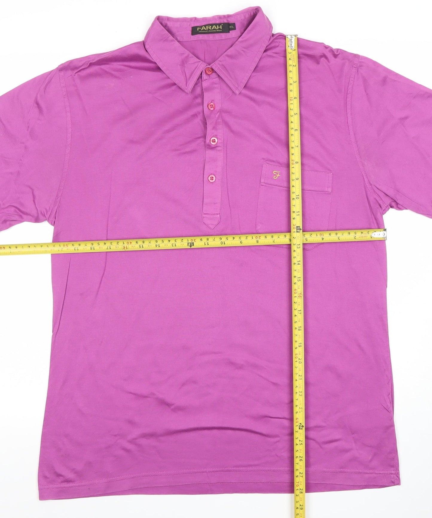 Mens UK Size XL Farah Cotton Polo Shirt