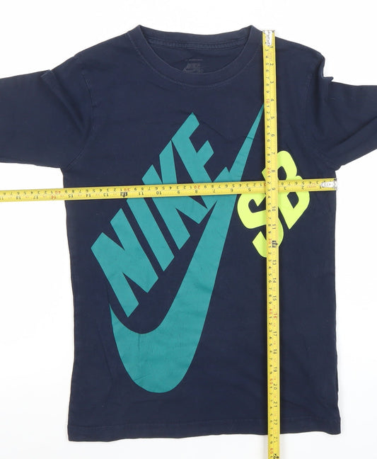 Boys UK Size 10-12 Years Nike Blue Basic Pullover T-Shirt