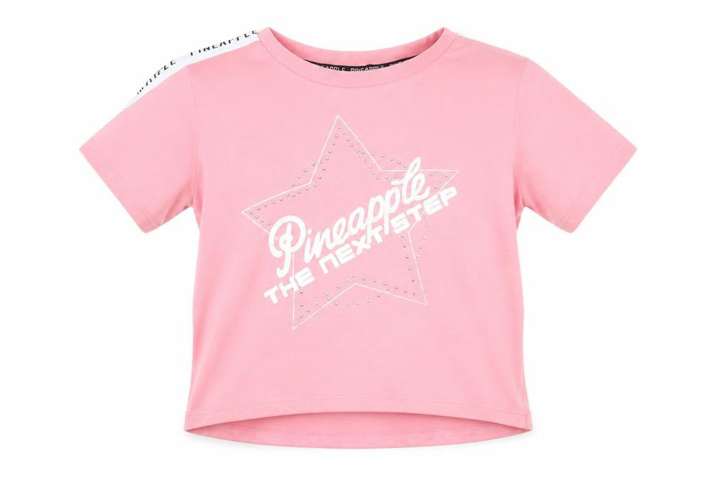 Girls UK Size 13 Years Pineapple Pink Basic T-Shirt