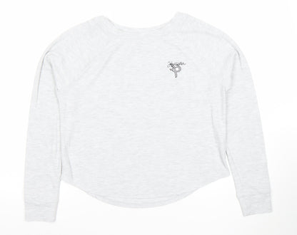 Womens UK Size XS Hollister Grey Basic T-Shirt