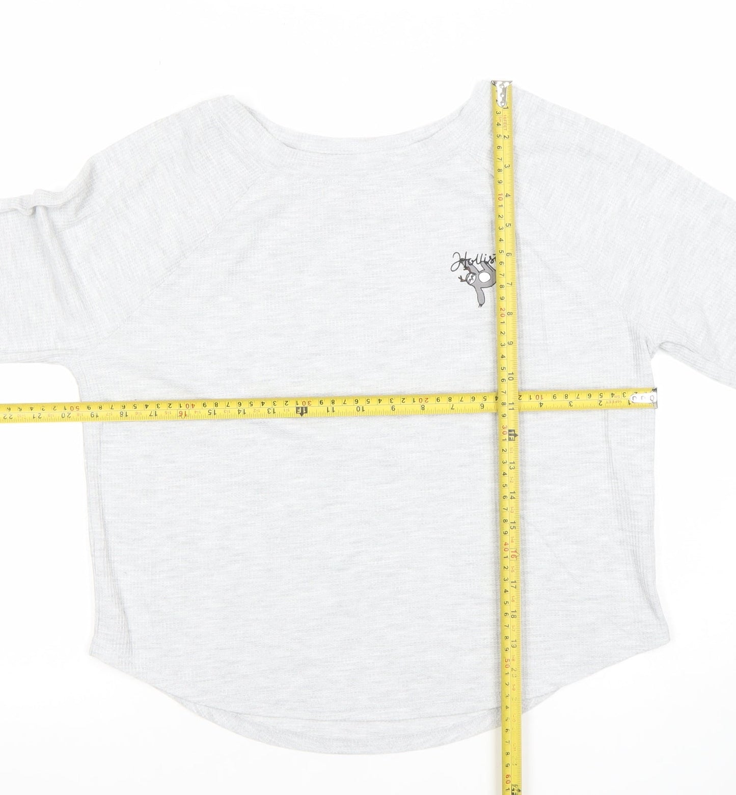 Womens UK Size XS Hollister Grey Basic T-Shirt