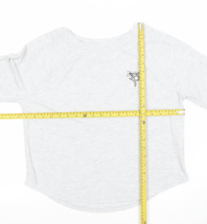 Womens UK Size XS Hollister Grey Basic T-Shirt
