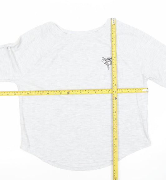 Womens UK Size XS Hollister Grey Basic T-Shirt