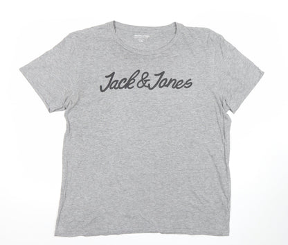 Mens UK Size XL JACK & JONES Grey  T-Shirt