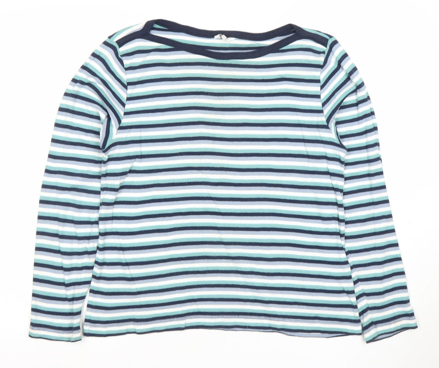 Womens UK Size 14 Colton Traders Blue Basic T-Shirt