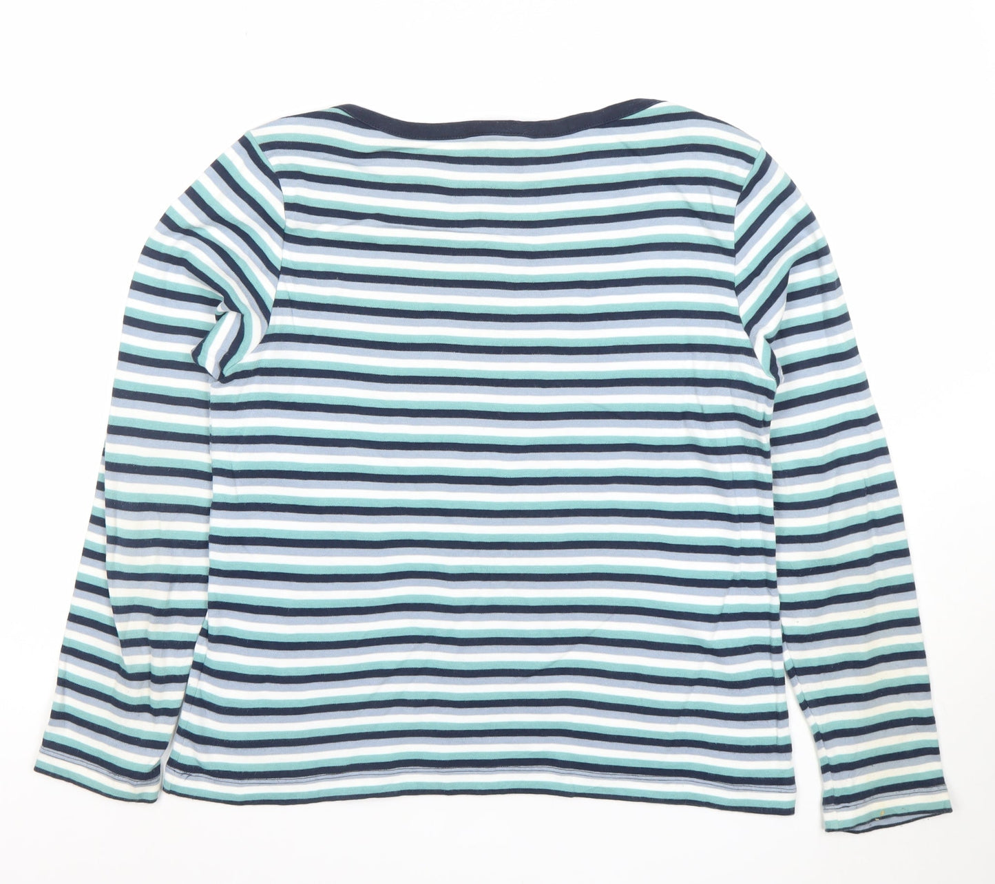 Womens UK Size 14 Colton Traders Blue Basic T-Shirt
