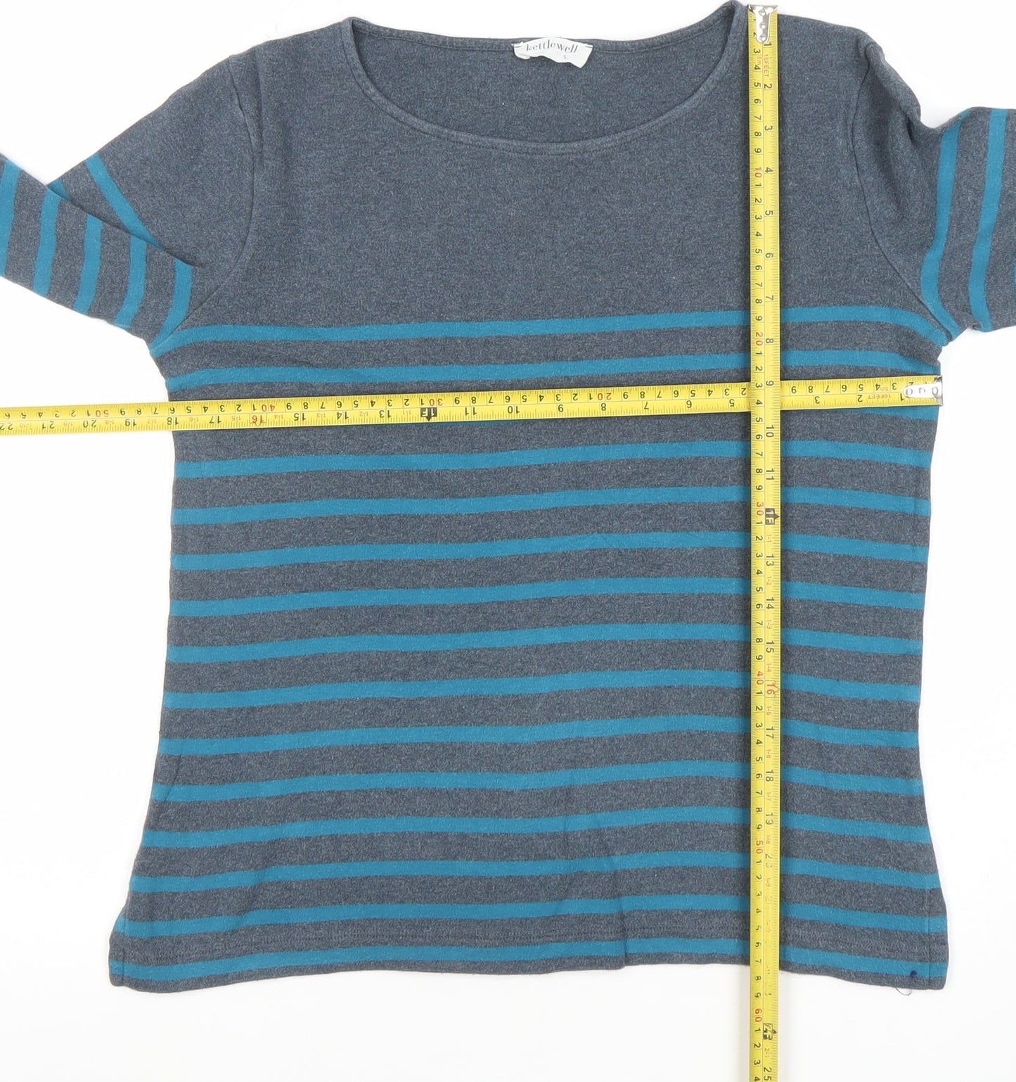 Womens UK Size S Kettlewell Blue Basic T-Shirt