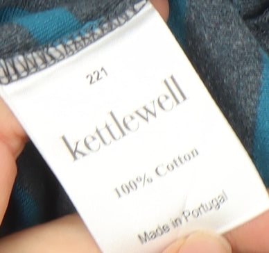 Womens UK Size S Kettlewell Blue Basic T-Shirt