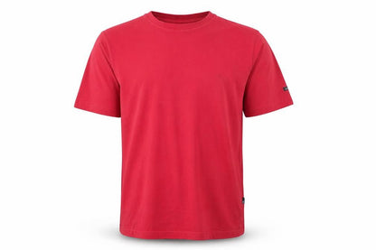 Atlantic Mens Red Crew Neck Short Sleeve Cotton T-Shirt M Regular Fit