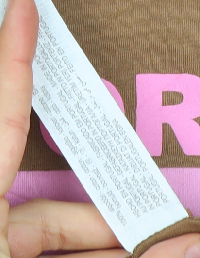 Bershka Women’s Brown Disney Adventure T-Shirt XS