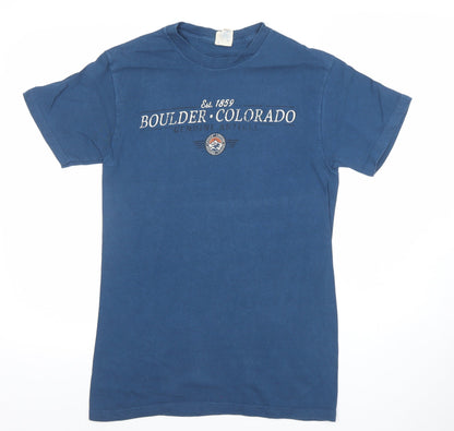 Mens UK Size S Delta Pro Weight Blue  T-Shirt