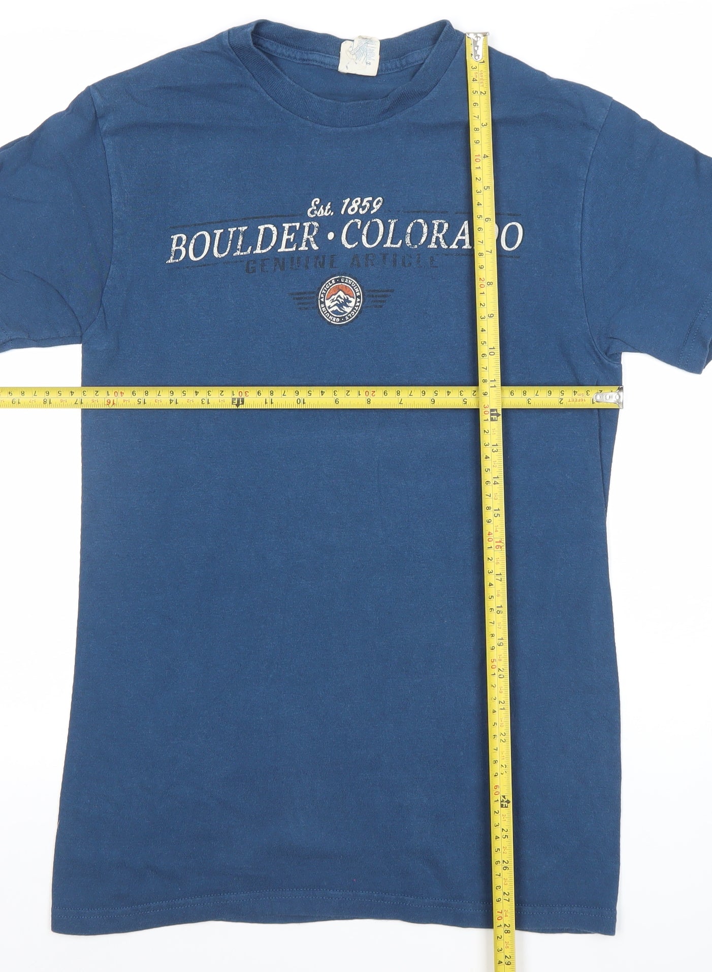 Mens UK Size S Delta Pro Weight Blue  T-Shirt