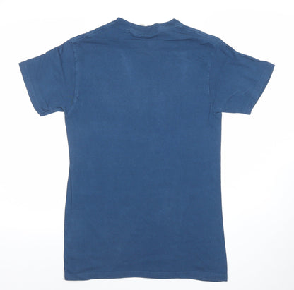Mens UK Size S Delta Pro Weight Blue  T-Shirt