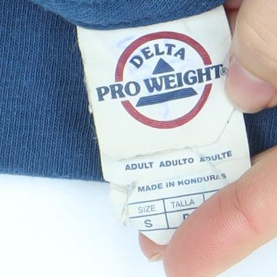 Mens UK Size S Delta Pro Weight Blue  T-Shirt