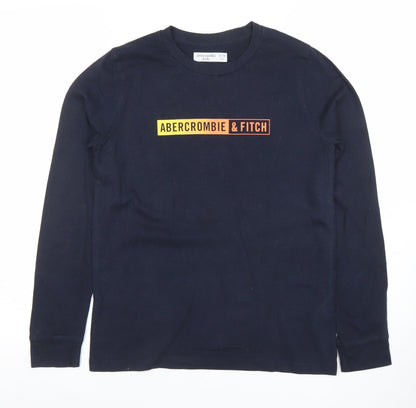 Boys UK Size 13-14 Years abercrombie kids Black Basic T-Shirt