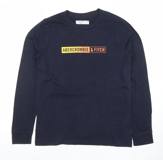 Boys UK Size 13-14 Years abercrombie kids Black Basic T-Shirt