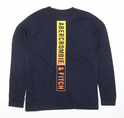 Boys UK Size 13-14 Years abercrombie kids Black Basic T-Shirt